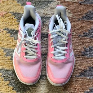 adidas Women's Pink and White Sneakers
